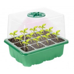 Mini-sera cu iluminare pentru 12 rasaduri – 18,5 x 15 x 14 cm, set 5 bucati